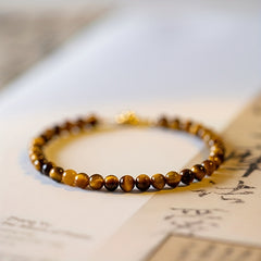 Vintage Tiger Eye Bracelet - Natural Stone Energy for Daily Elegance & Spiritual Balance