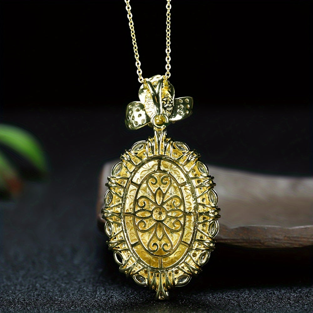 Pendant worn in various casual style settings