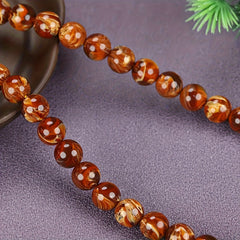 Vintage 108 Bead Prayer Necklace - Brown  Buddhist Mala for Spiritual Energy