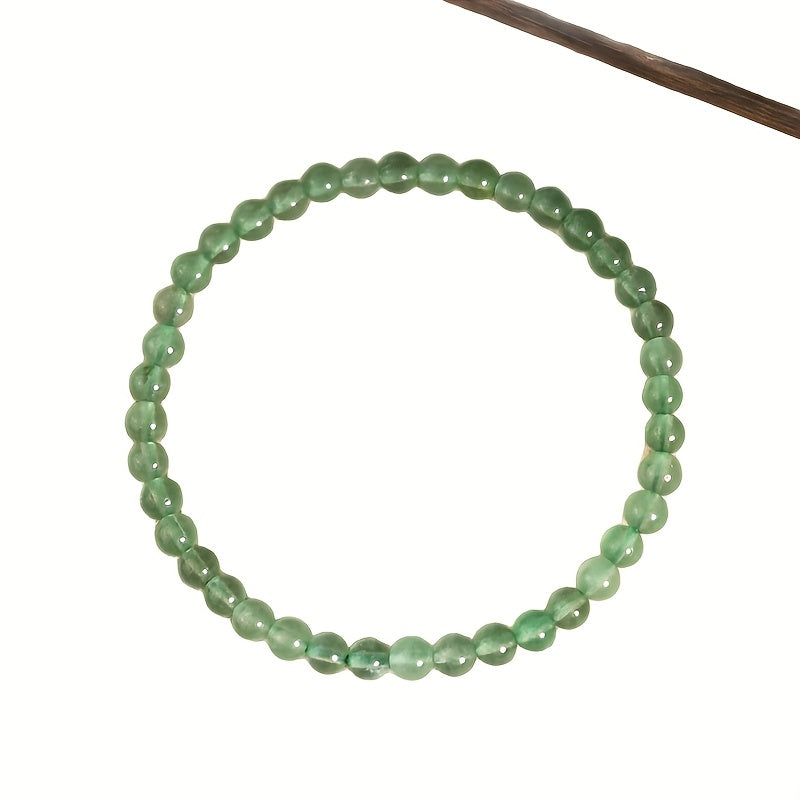 Natural Green Beads Men's Stretch Bracelet - Yoga Meditation Energy for Father's Day