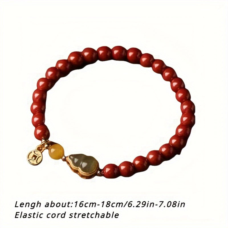 Gourd Cinnabar Lucky Bracelet — Wealth Attraction & Protection Energy Charm