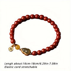 Gourd Cinnabar Lucky Bracelet — Wealth Attraction & Protection Energy Charm