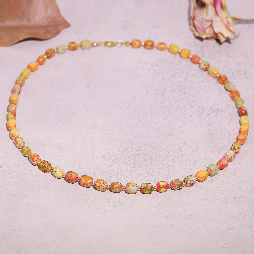 Elegant Punk Emperor Stone Necklace – Unisex Natural Stone Gift for Mindful Living