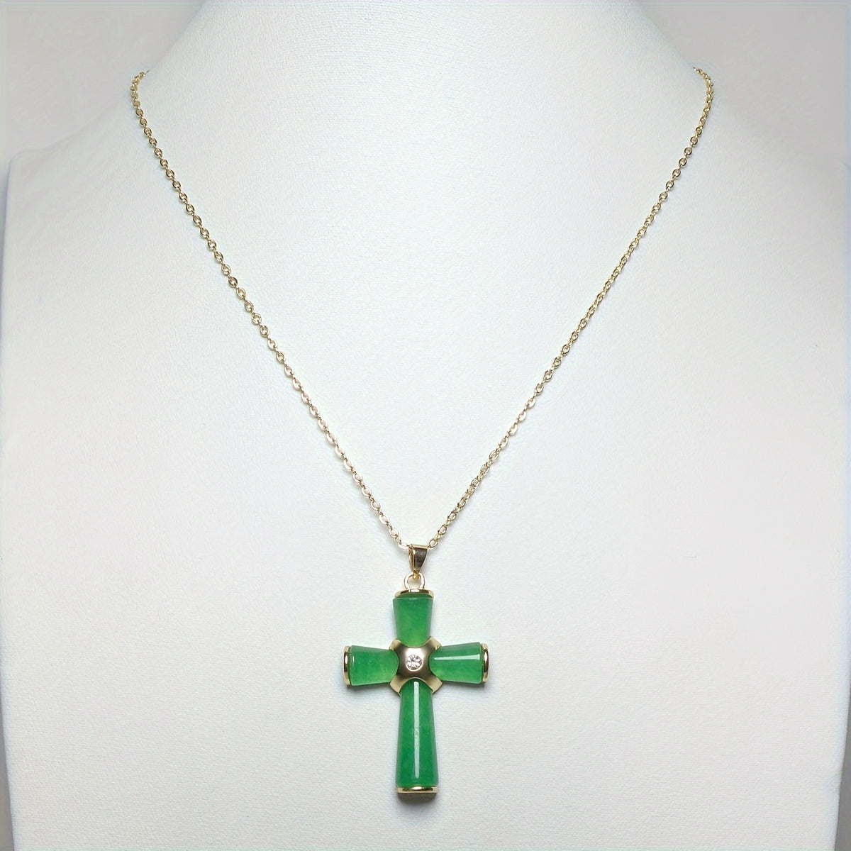 Bohemian Natural Stone Cross Pendant Necklace - Unplated Design for Beach Parties & Festive Gifts with Positive Energy