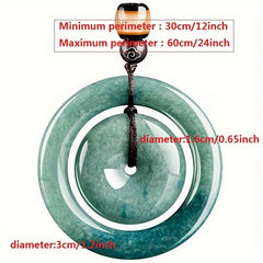 Light Green Jade Pendant Necklace for Harmony, Prosperity & Grounding