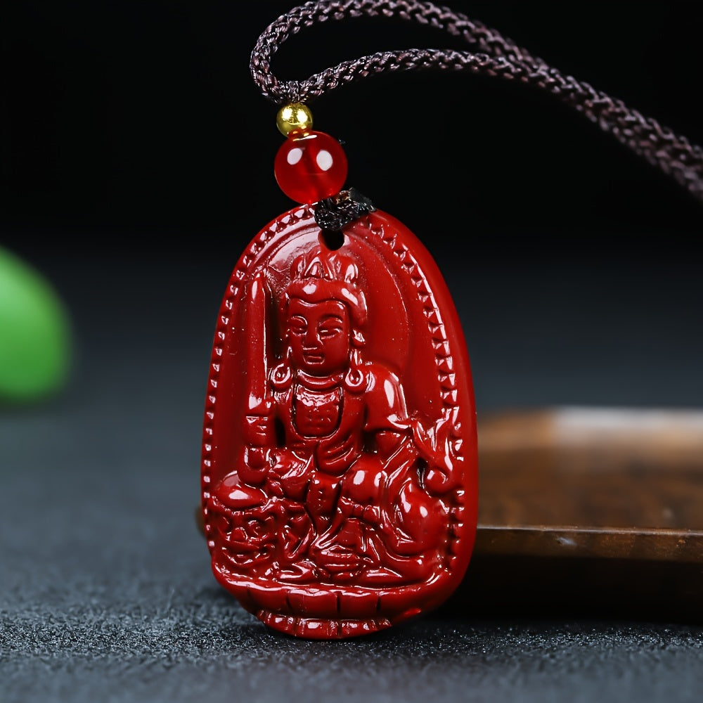 Protective Cinnabar Zodiac Pendant for Men & Women - Grounding, Luck & Spiritual Guardianship