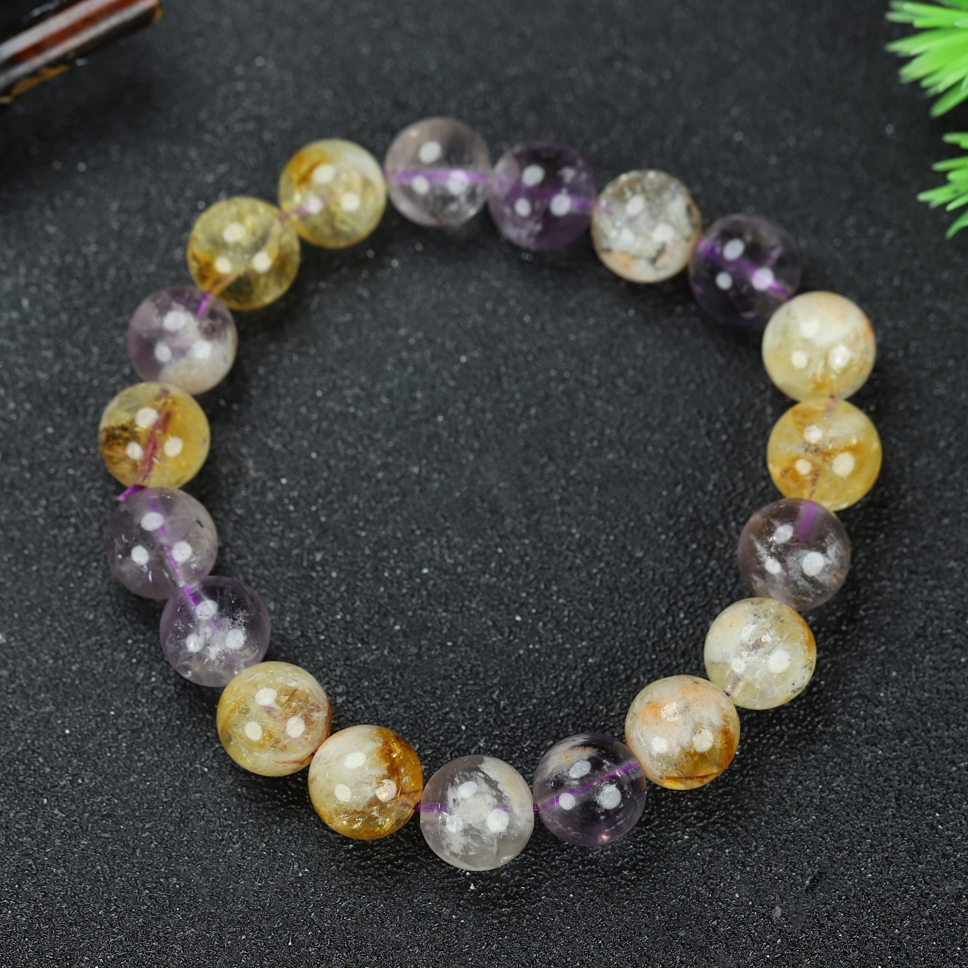 Twelve Zodiac Citrine Crystal Bracelet for Abundance, Cosmic Alignment, and Joyful Energy