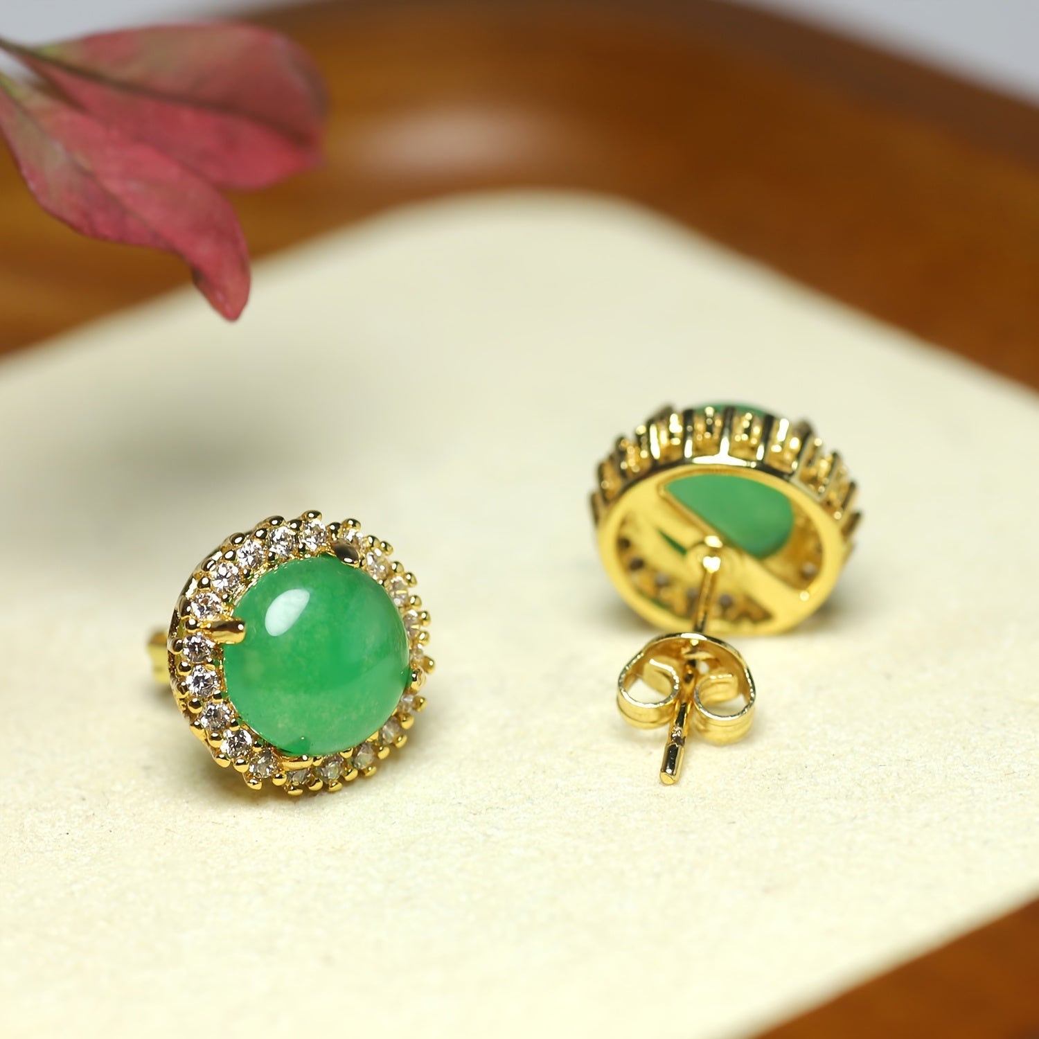 Natural Stone Egg Earrings - Palace-Style Elegance for Parties & Banquets with Spiritual Harmony