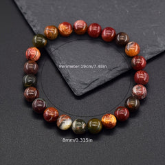 Fashionable Red Stone Bracelet - Natural Stone Charm for Daily Wear & Blessing Gifts