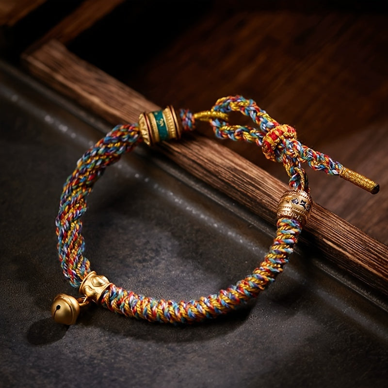 Tibetan Colorful Six-Word Mantra Bracelet — Spiritual Harmony & Luck Enhancing Jewelry