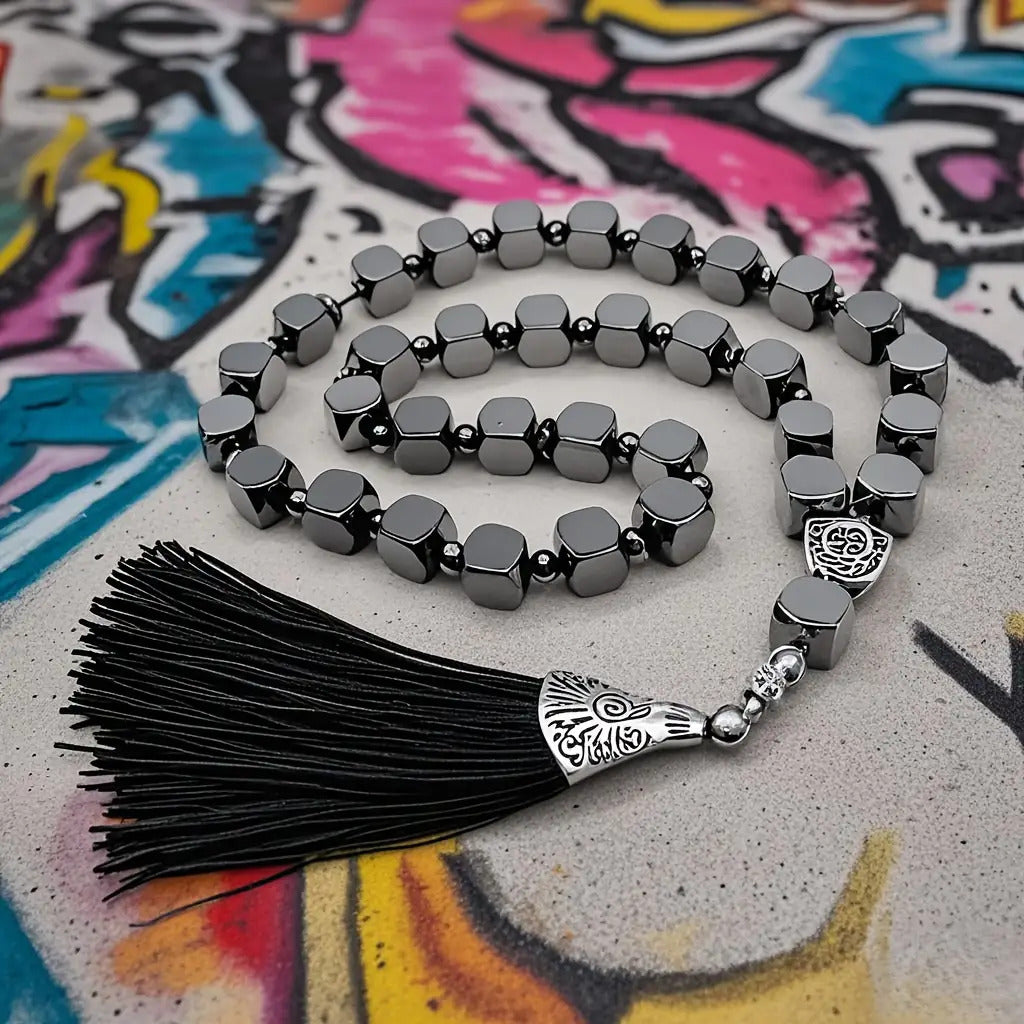 Black Onyx Muslim Prayer Beads - Spiritual Energy & Harmony Tasbih Rosary