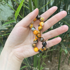 Agate Bracelet Natural Stone Beads Handmade Boho Energy Jewelry