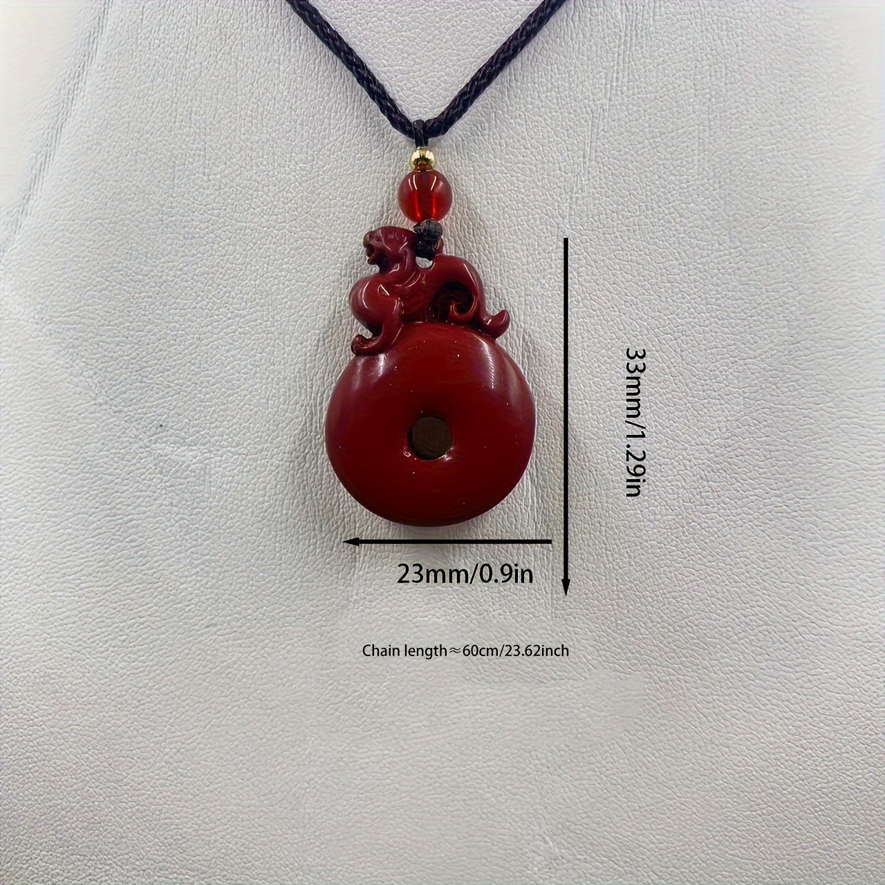 Natural Raw Stone Cinnabar Safe Buckle Purple Gold Sand Mythical Animal Pixiu Lucky Body Protection Necklace - Positive Energy Talisman