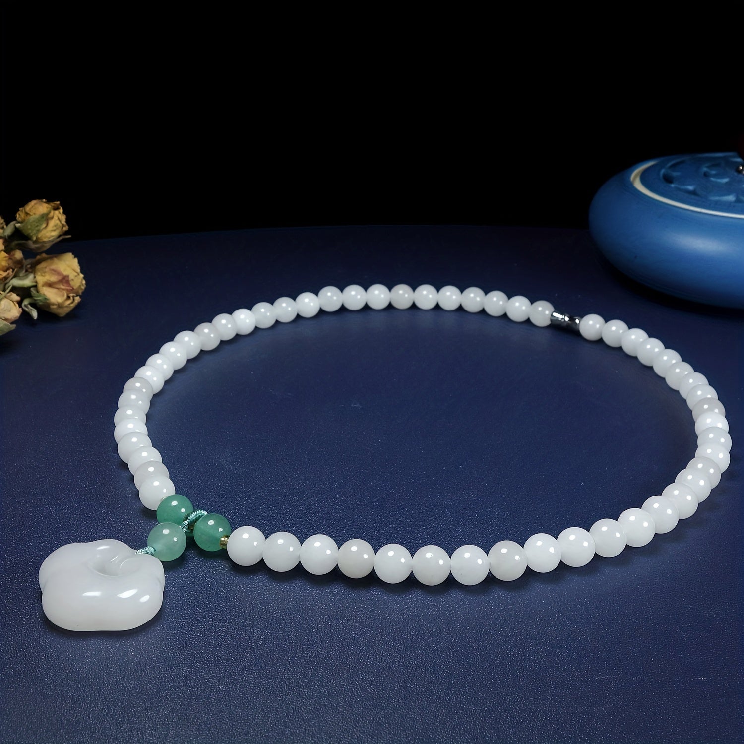 Elegant Natural Stone Necklace - Spiritual Energy & Harmony for Couples