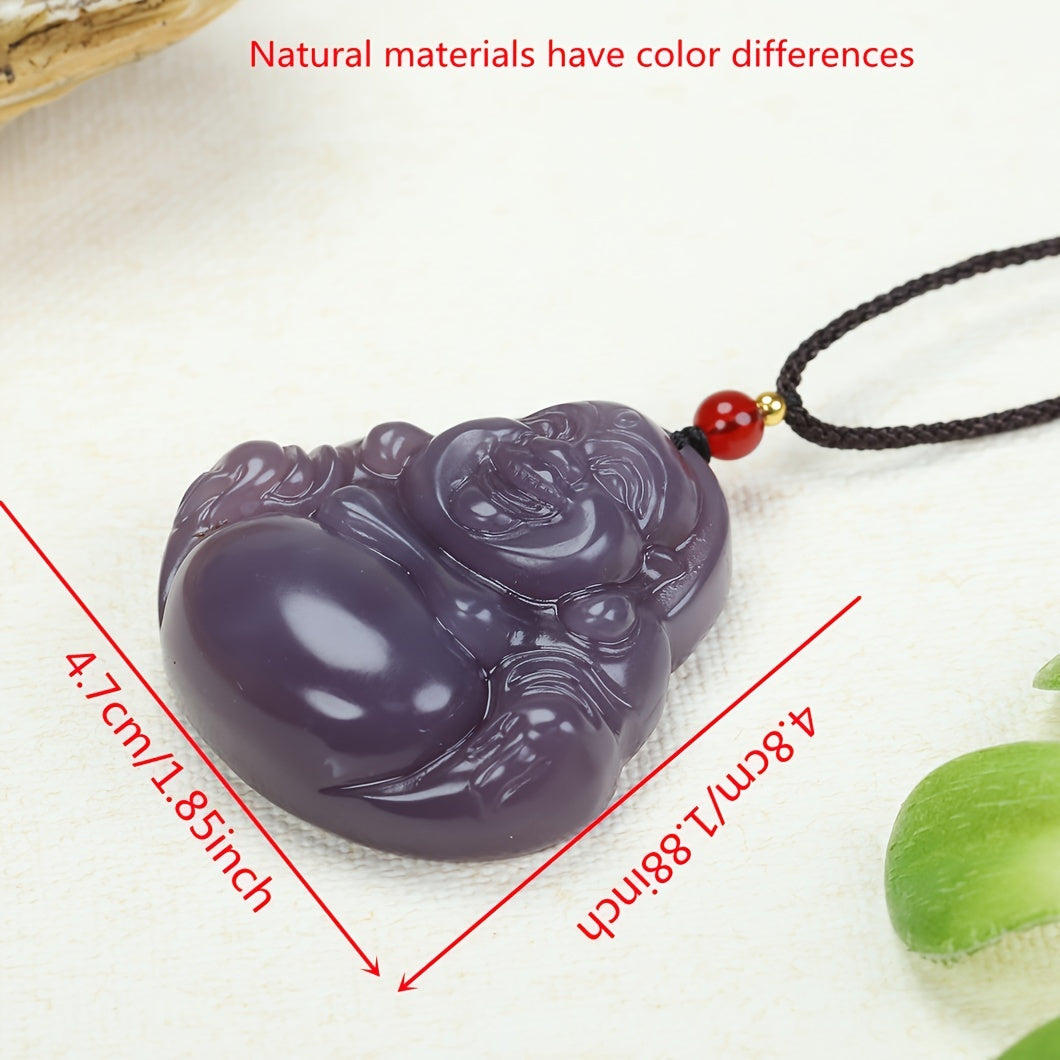 Imitation Jade Purple Character Pendant — Symbol of Inner Renewal and Inherited Wisdom