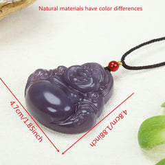 Imitation Jade Purple Character Pendant — Symbol of Inner Renewal and Inherited Wisdom