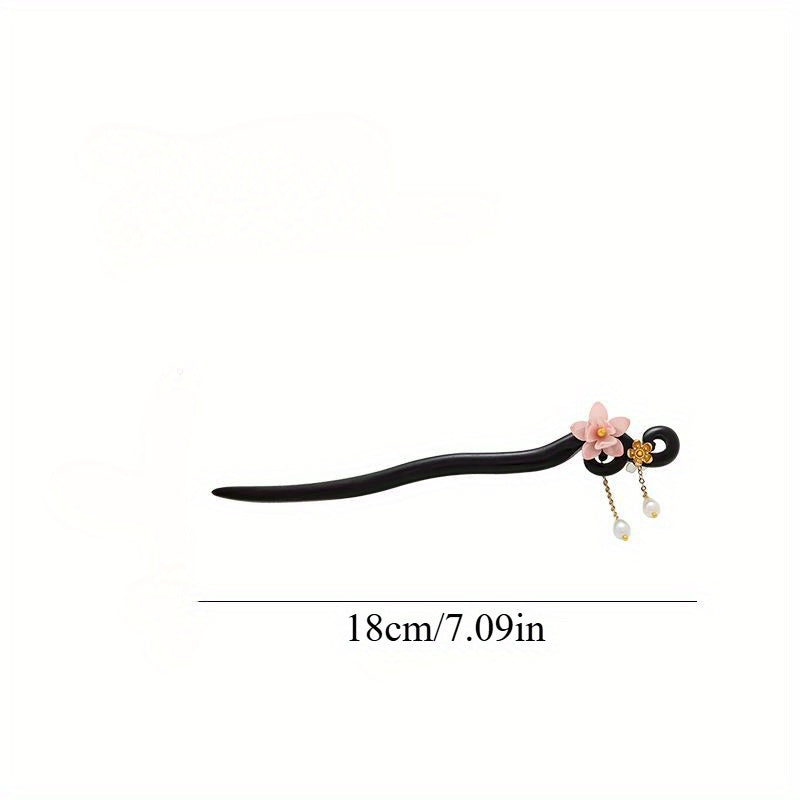 2pcs Romantic Cherry Blossom Hairpin Set - Feminine Ancient Style with Swaying Flow for Mindful Energy & Harmonious Elegance