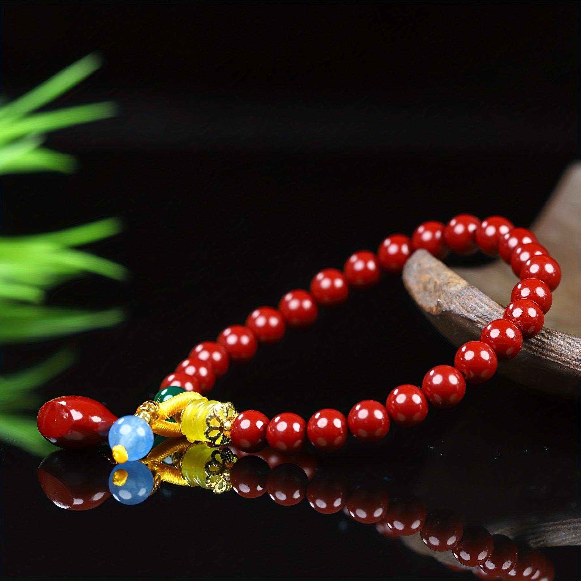 Elegant Cinnabar Bracelet - Good Luck Charm & Wealth Energy