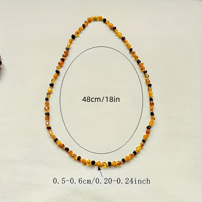 Bohemian Amber Necklace - Natural Energy & Spiritual Harmony
