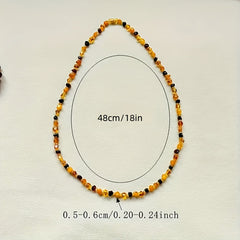 Bohemian Amber Necklace - Natural Energy & Spiritual Harmony