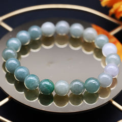 Natural Myanmar Jade Beaded Bracelet - Spiritual Energy & Harmony
