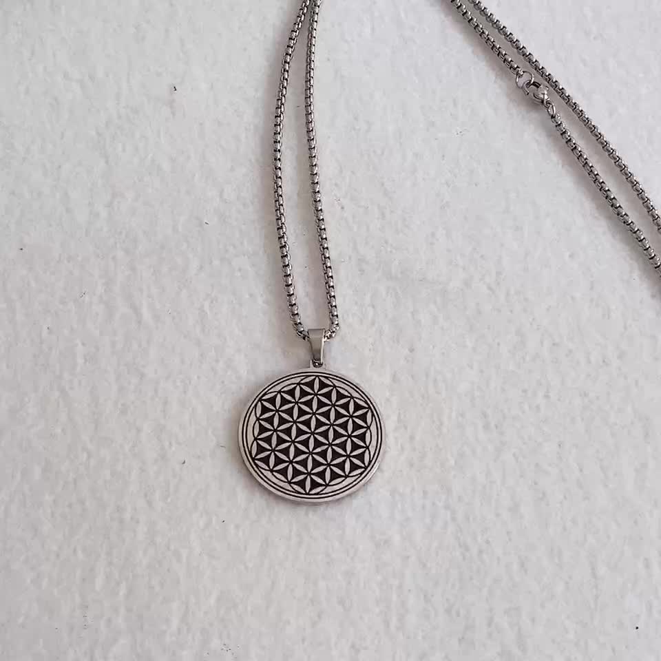 Flower of Life Necklace - Sacred Geometry Protection & Energy Balance
