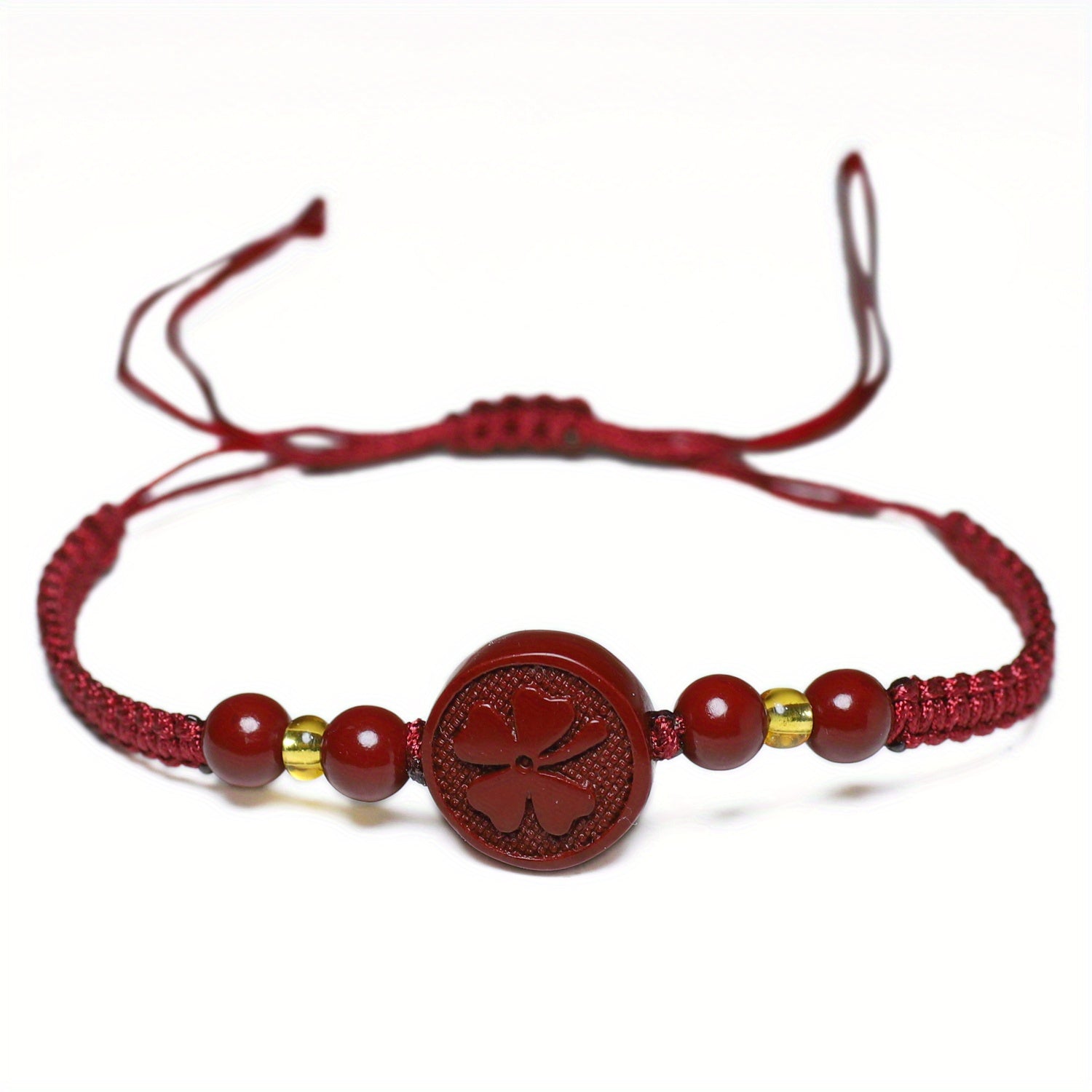 Elegant Handmade Clover Charm Bracelet - Harmony Enhancing Adjustable Design for Holidays