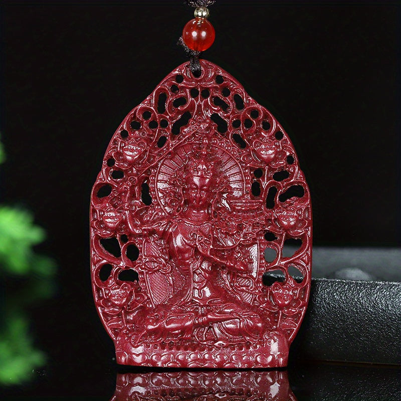 Protective Cinnabar Pendant for Grounding, Spiritual Strength & Good Fortune