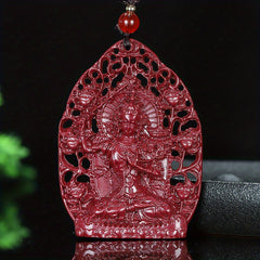 Protective Cinnabar Pendant for Grounding, Spiritual Strength & Good Fortune