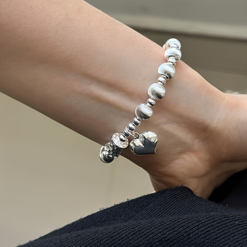 Elegant Silvery Cat Eye Bead Bracelet – Intuition & Love Energy for Daily Wear