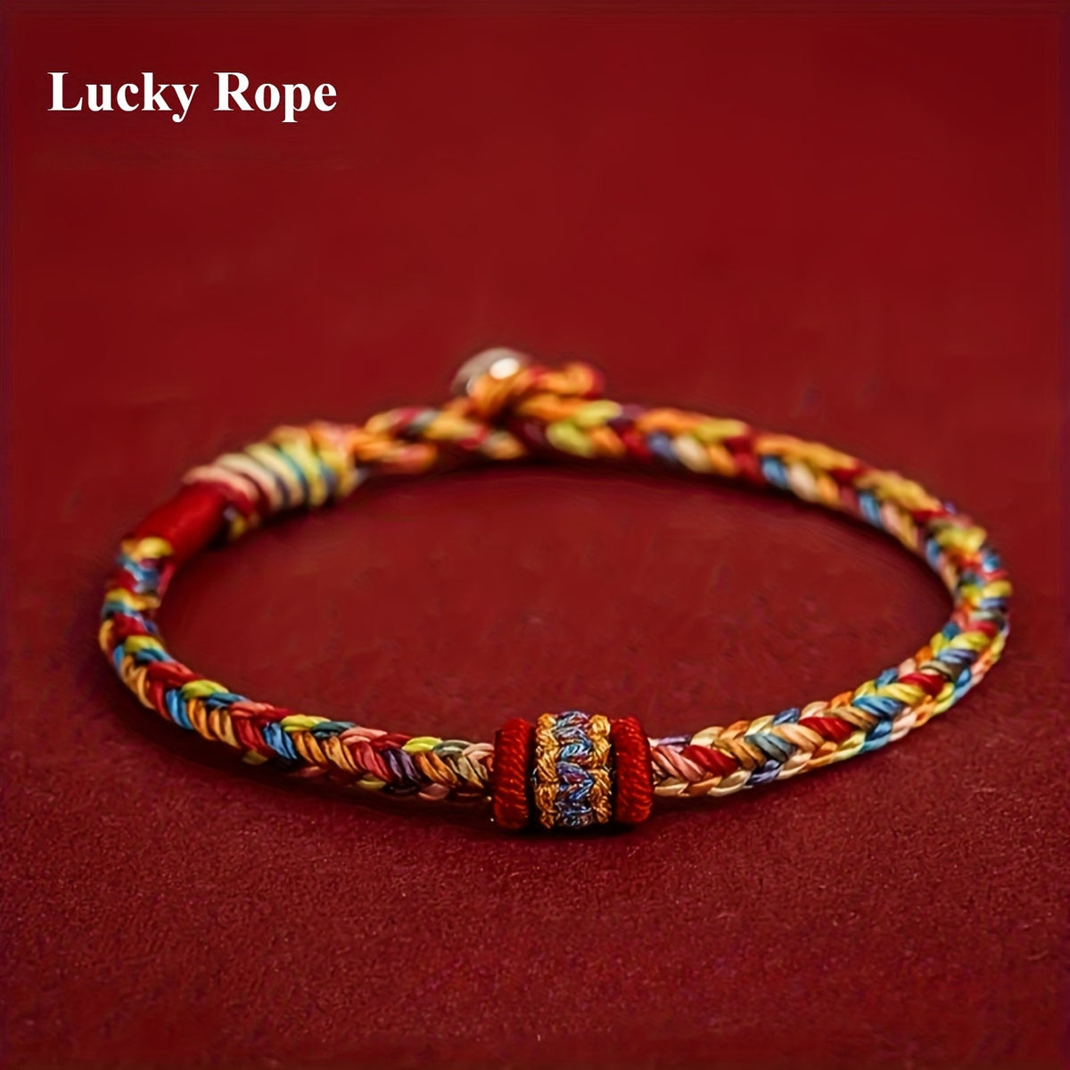 Boho Lucky Charm Bracelet — Handwoven Multicolor Protection & Good Luck Amulet