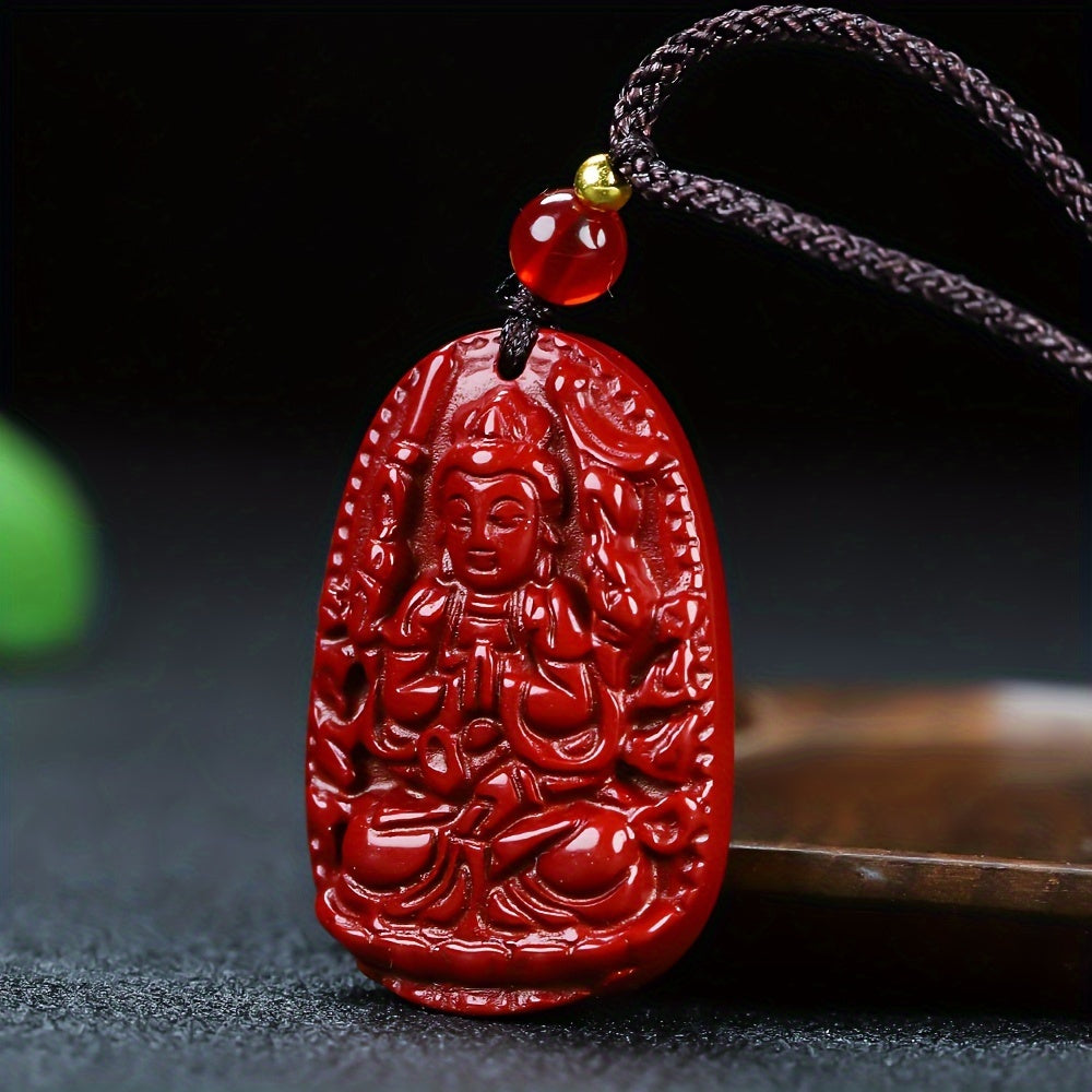 Protective Cinnabar Zodiac Pendant for Men & Women - Grounding, Luck & Spiritual Guardianship