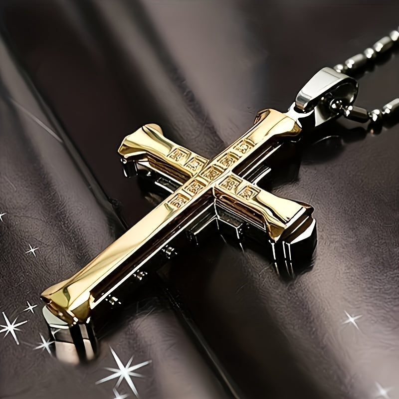Stainless Steel Cross Pendant – Modern Energy for Daily Wear