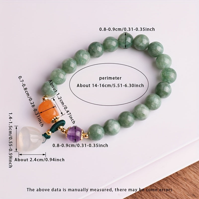 Natural Stone Bracelet - Elegant Vintage Beaded Jewelry for Spiritual Energy & Everyday Elegance