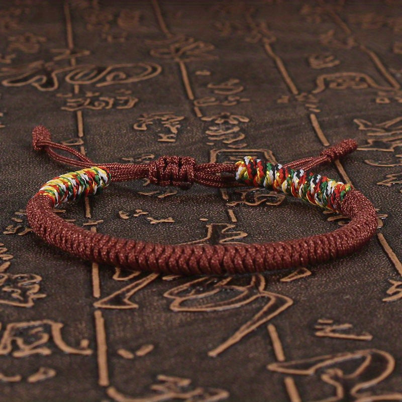 Handmade Tibetan Knot Rope Bracelet - Unisex Fashion for Spiritual Protection & Energy Balance