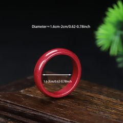 Cinnabar Stone Single Ring - Feng Shui Wealth Attraction for Couples