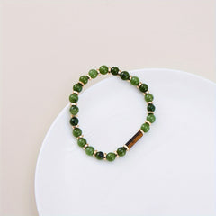 Green Bead Bracelet - Minimalist Energy for Everyday Harmony & Bohemian Style