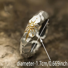 Self-Discipline Wish Stone Ring - High-End Men's Trend for Daily Gifting & Prosperity