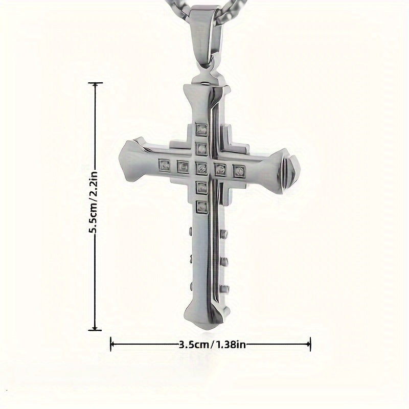 Stainless Steel Cross Pendant – Modern Energy for Daily Wear