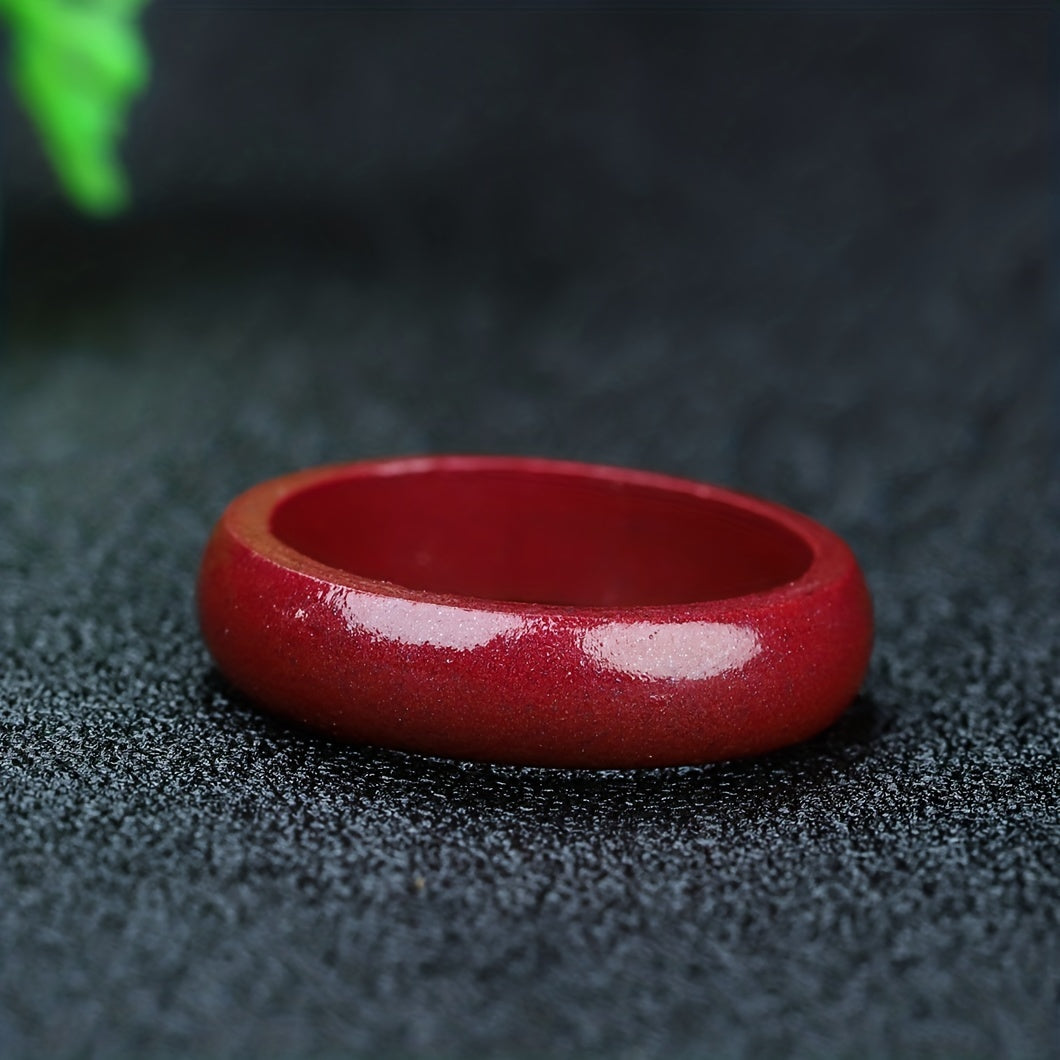 Cinnabar Stone Single Ring - Feng Shui Wealth Attraction for Couples