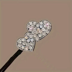 Sparkling Rhinestone Butterfly Hair Clip - Elegant Twist Design for Mind-Body-Spirit Balance