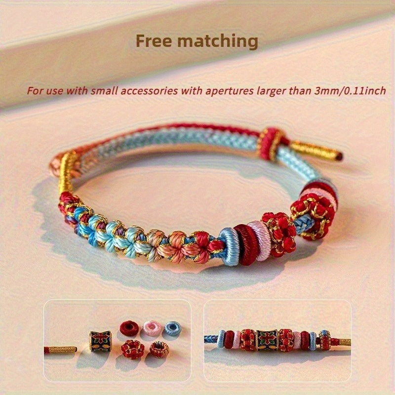 Handmade Adjustable Peach Knot Bracelet — Eternal Love & Good Luck Energy Charm