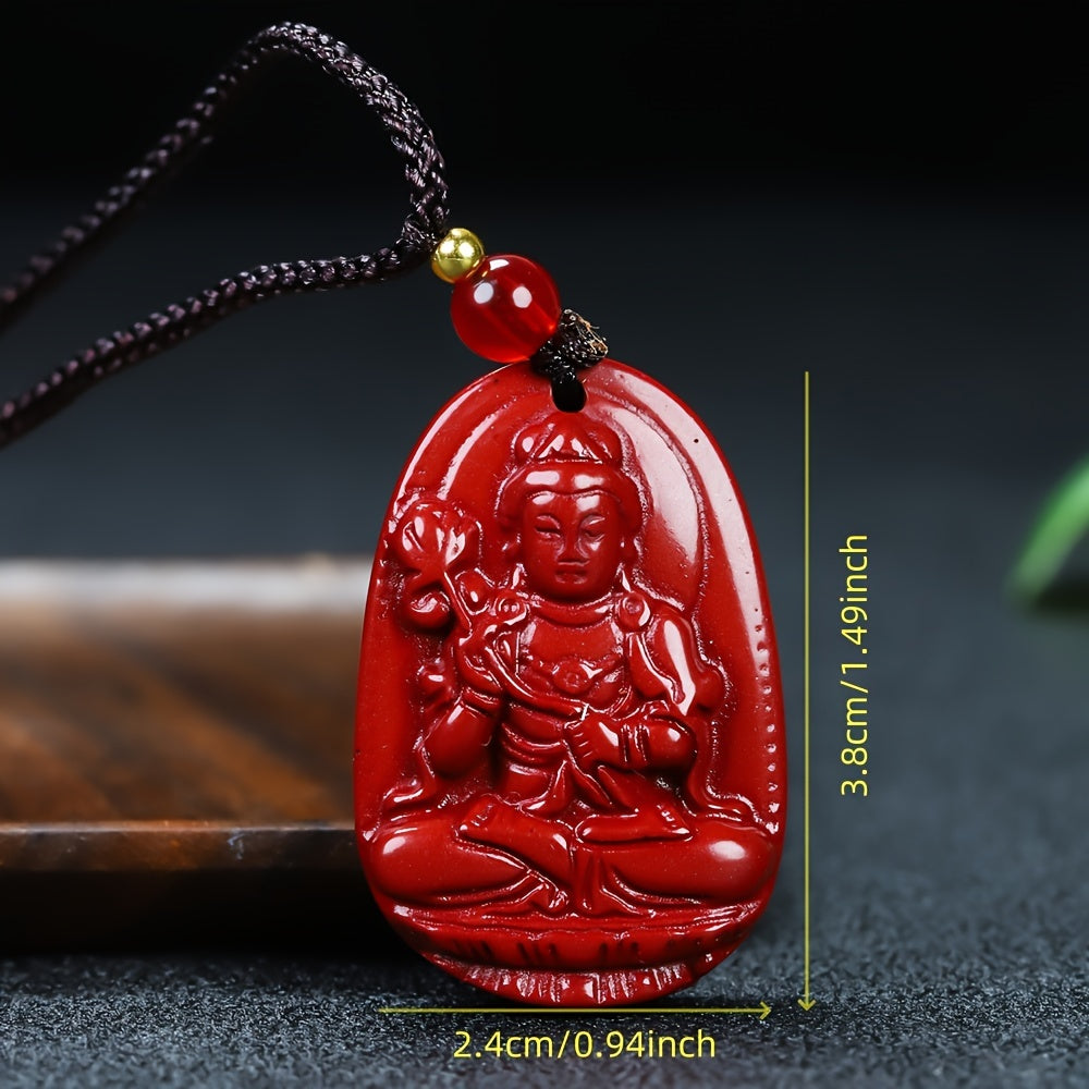 Protective Cinnabar Zodiac Pendant for Men & Women - Grounding, Luck & Spiritual Guardianship