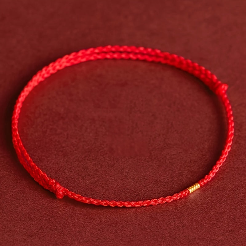 Handmade Bohemian Braided Bracelet - Black & Gold Lucky Charm for Harmony & Protection