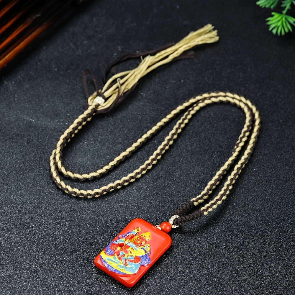 Cinnabar Stone Pixiu Pendant for Wealth Attraction Traditional Chinese Feng Shui Amulet for Good Fortune