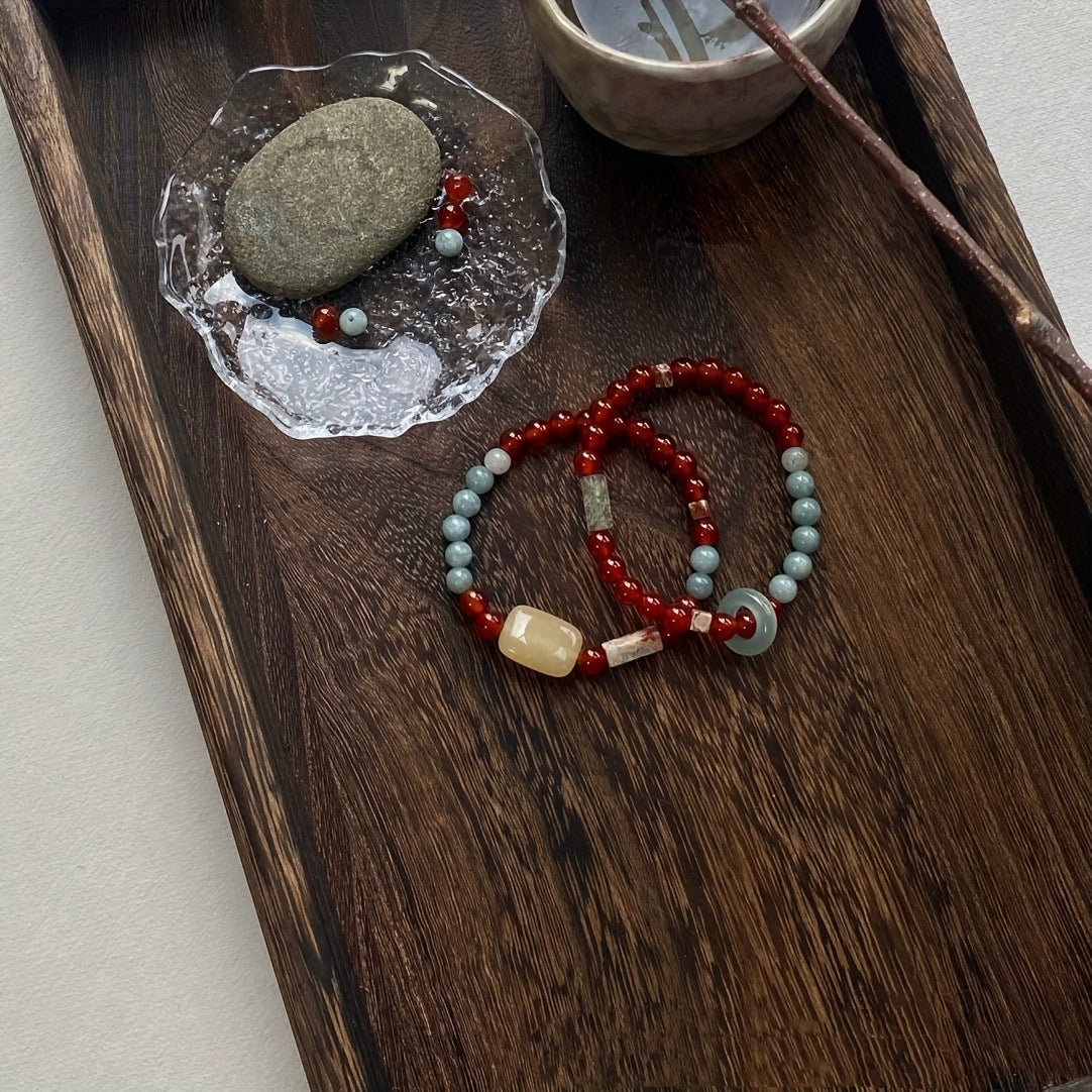 Bohemian Agate Bracelet Set - Harmony & Creativity for Daily Wear