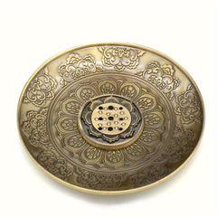 Elegant Zen Flower Incense Burner - Golden Buddhist Energy with Lotus Symbolism for Meditation