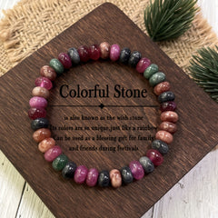 Handcrafted Multicolor Boho Bracelet for Inner Strength & Creativity - Natural Stone Energy Healing