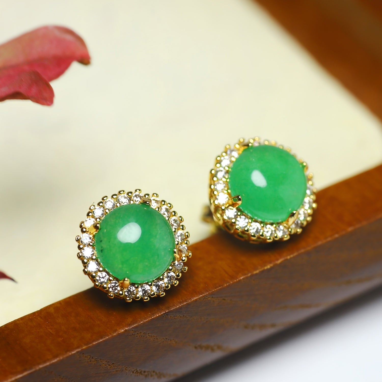 Natural Stone Egg Earrings - Palace-Style Elegance for Parties & Banquets with Spiritual Harmony