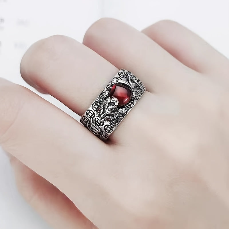 Vintage Chinese Pixiu Ring - Feng Shui Wealth & Protection Energy